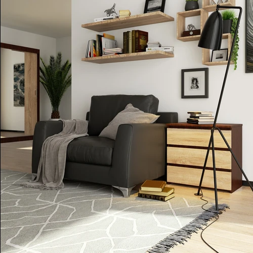 CL3 naktinis staliukas su tyliais ritinėlių kreiptuvais