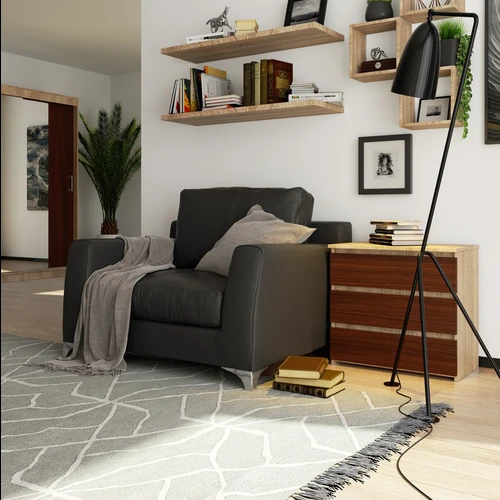 Modernūs naktiniai staleliai tamsiai ruda spalva