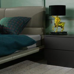 Moderni naktinė spintelė wenge spalvos su ABS kraštų apdaila