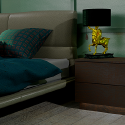 Kompaktiška ruda spintelė su ritininiais bėgeliais