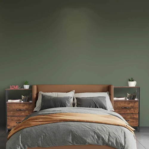 Naktiniai staliukai Relaxdays 10049970.0, 2 vnt., 2 stalčiai, Juoda/ruda, 45 × 70 × 42,5 cm - Naktinės spintelės