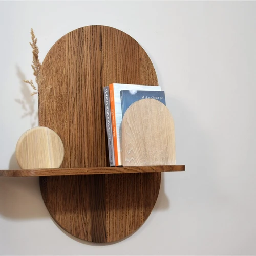 Natūralus ąžuolo staliukas su rudu aliejumi