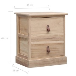 Naktinis staliukas, 38x28x45 cm, paulovnijos mediena - Naktinės spintelės