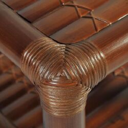 Naktinis staliukas, 40x40x40 cm, bambukas, tamsiai rudas - Naktinės spintelės