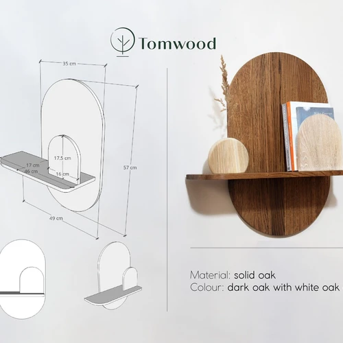 Funkcionalus plaukiojantis sieninis staliukas su paslėpta erdve