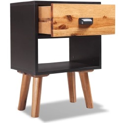 Naktinis staliukas, akacijos mediena 40x30x58 cm - Naktinės spintelės
