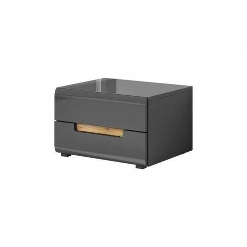Naktinis staliukas HEKTOR HR22 antracito blizgesys / appenzeller fichte