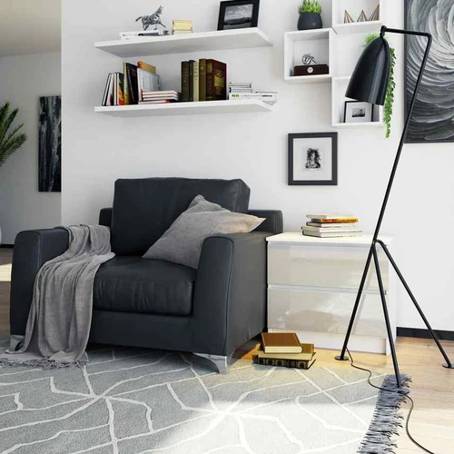 Naktinis staliukas K60, 2 stalčiai, baltos spalvos, 60 × 55 × 40 cm - Naktinės spintelės