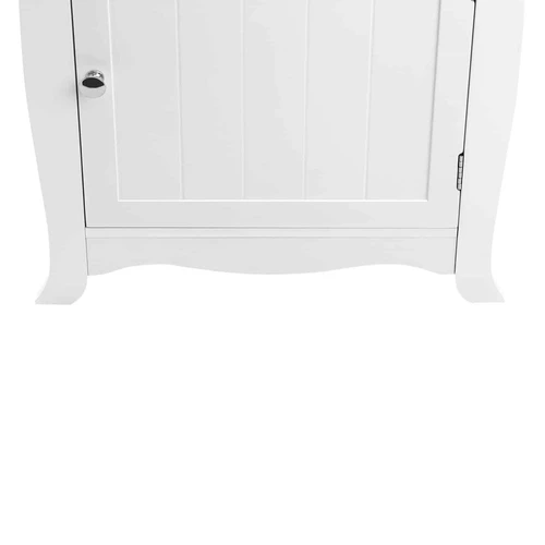 Funkcionalus šoninis staliukas su aiškiomis linijomis