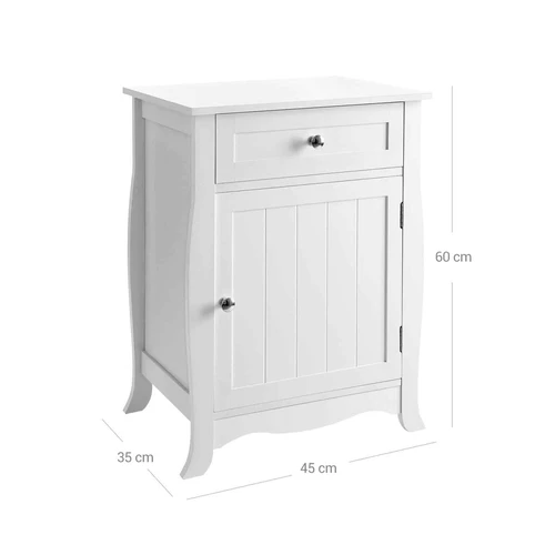 Šoninis staliukas su spintele ir magnetinėmis durelėmis