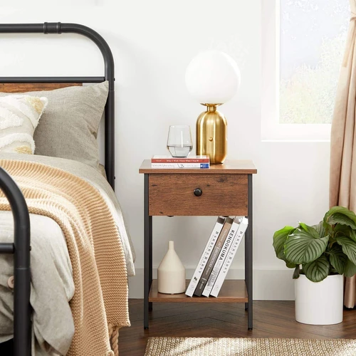 Kompaktiškas šoninis staliukas 40x40x55 cm