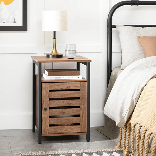 Tvirtas medienos drožlių plokštės ir plieno staliukas