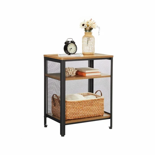 Vintažinė ruda-juoda šoninė lentynė