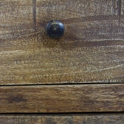Naktinis staliukas, masyvi perdirbta mediena, 40x30x51cm - Naktinės spintelės