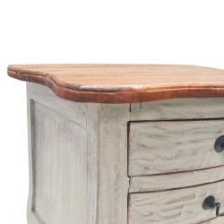 Naktinis staliukas, masyvi perdirbta mediena, 48x35x64cm - Naktinės spintelės