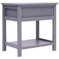 Naktinis staliukas, pilkas, 40x29x42 cm - Naktinės spintelės