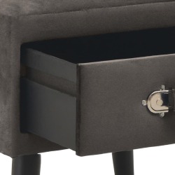 Naktinis staliukas, pilkas, 40x35x40cm, aksomas - Naktinės spintelės
