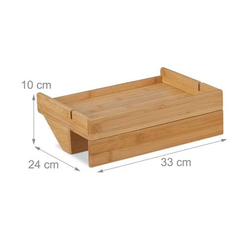 Naktinis staliukas Relaxdays 10046325.0, Su laidų tvarkymo sistema, 33 × 10 × 24 cm - Naktinės spintelės