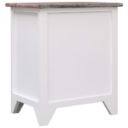 Naktinis staliukas, ruda/balta, 38x28x45cm - Naktinės spintelės