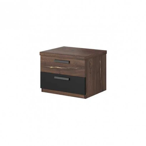 Naktinis staliukas SIGMA SG22 ąžuolinis flagštatas varinis / supermatinis juodas