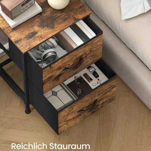 Naktinis staliukas SONGMICS, 4 stalčiai, 39,6 × 52,2 × 30 cm - Naktinės spintelės
