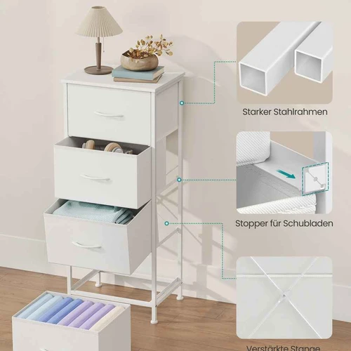 Naktinis staliukas SONGMICS, 4 stalčiai, 39,6 × 95,2 × 30 cm - Naktinės spintelės