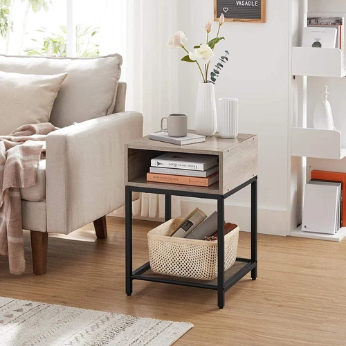 Kompaktiškas 40x40x58 cm staliukas su 20 kg apkrovos talpa