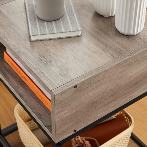 Modernus šoninis staliukas su 20 kg atviro skyriaus apkrova