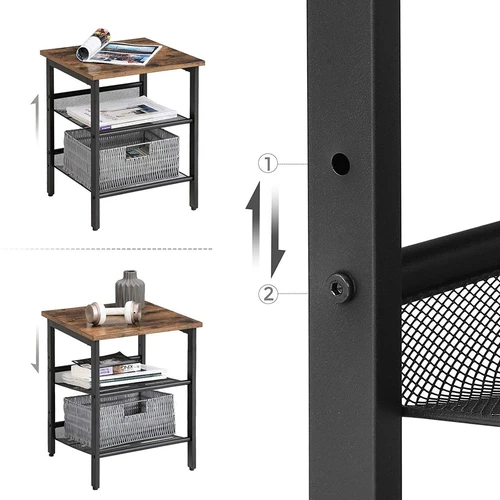 VASAGLE stalas su priedų krepšiu