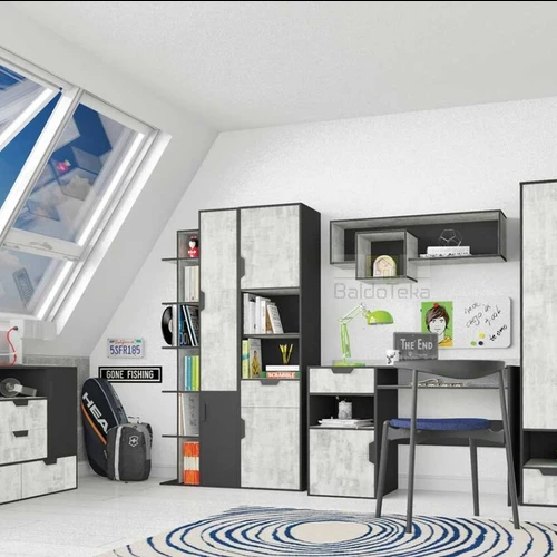 Stilinga spinta su ABS kraštais, grafitinė