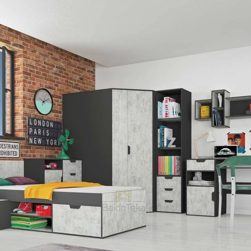 NANO baldai – grafitinė spinta su moderniu dizainu