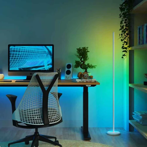 Nanoleaf Floor Lamp Smart Matter WiFi toršeras, Balta - Toršerai