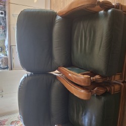 naturalios odos sofa ir 2 foteliai