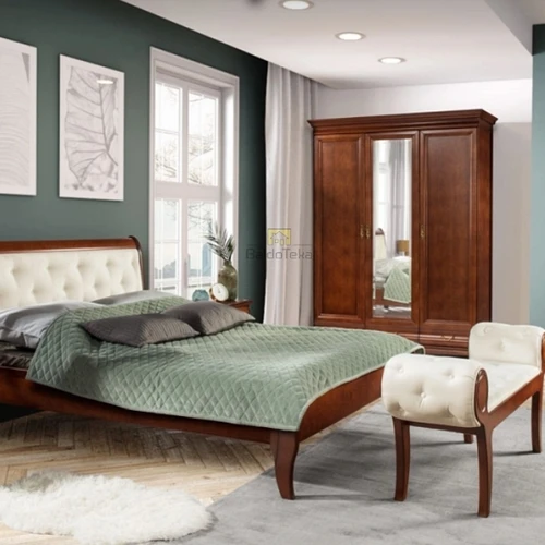 Sofos lova su keičiama odos spalva ir riešuto atspalviu