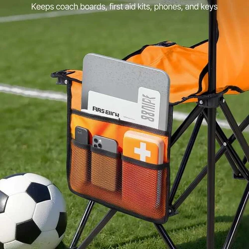 Kompaktiškas futbolo suoliukas su nešiojimo krepšiu