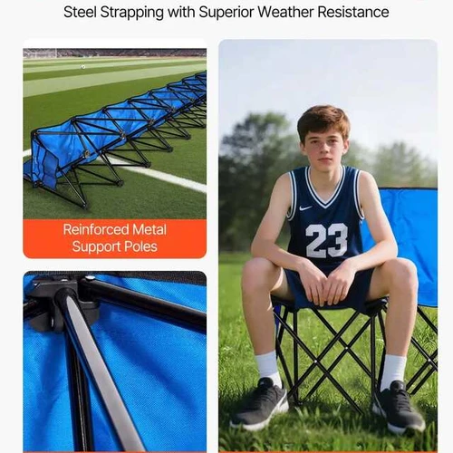Sulankstomas sporto suoliukas lauko renginiams