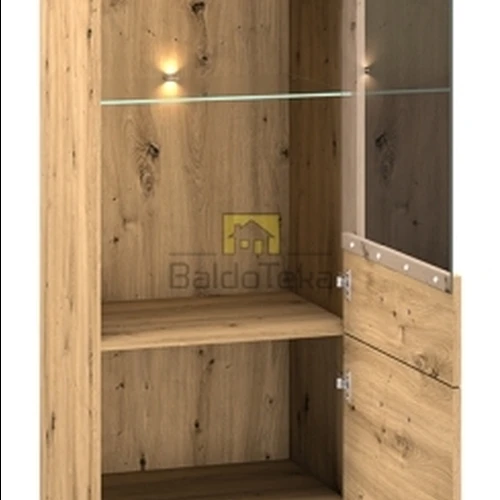 Stilingas ąžuolo artisan/juodos spalvos stalas su LMDP/ABS medžiaga