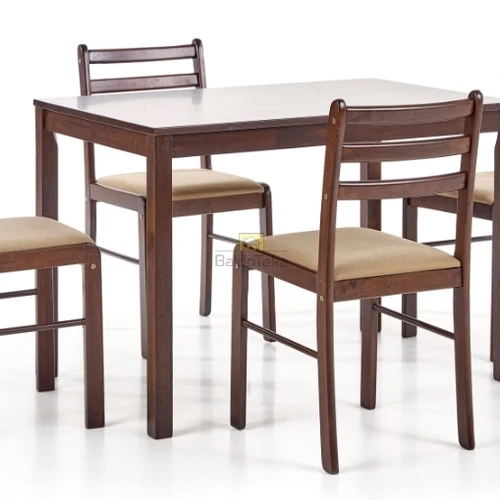 Natūralaus medžio stalo komplektas su MDF stalviršiu