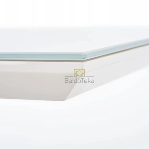 Kokybiškas baltas stalas su MDF ir plienine konstrukcija