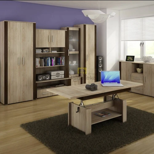 Moderni LMDP spintų kolekcija su vitrina ir TV staliuku