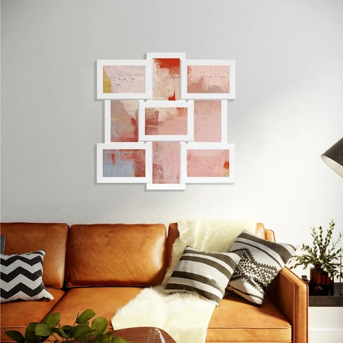 Unikalus nuotraukų koliažas su 9 rėmeliais