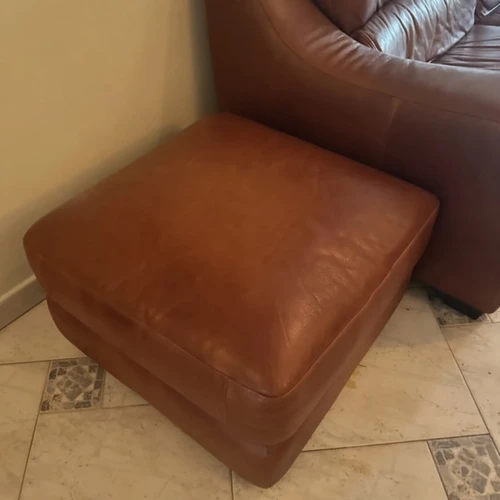 Modernus sofų rinkinys 210 cm ir 170 cm su pufu