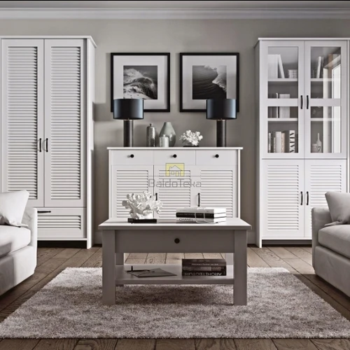 Moderni balta spinta su matiniu apdailos efektu