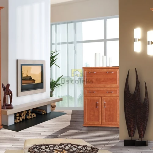 Stilinga kampinė komoda OSKAR – alksnio spalva ir LMDP medžiaga