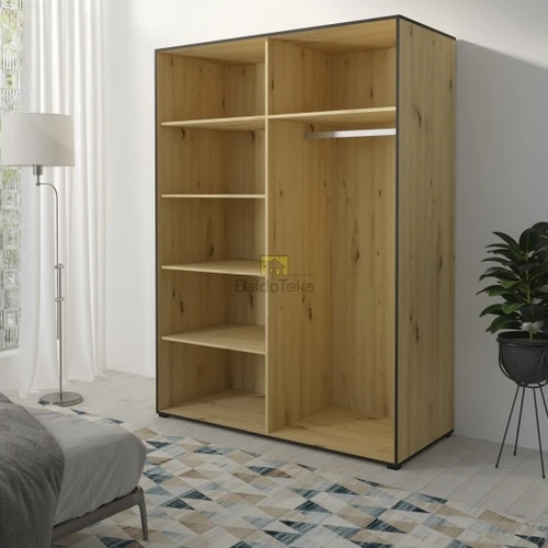 Moderni LMDP spinta su varstomomis durimis – ąžuolo artisan/juodos spalvos