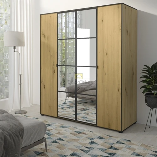 Ergonominė spinta su veidrodžiu – 180/206/65 cm, LMDP