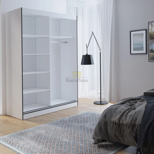 LMDP spinta 150x216x65 cm – balta/juoda