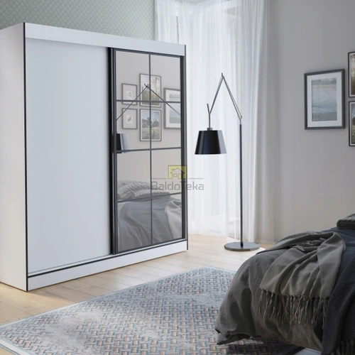 Erdvi spinta su veidrodžiu, 180/216/65 cm, LMDP