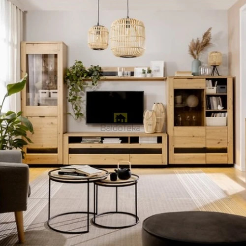 Stilinga ąžuolo spinta su išskirtiniu LED apšvietimu