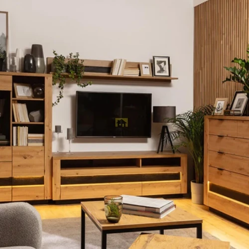 Moderni spintelė su LED apšvietimu